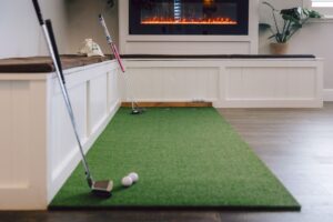 Golf Simulator Setup for Movie Nights